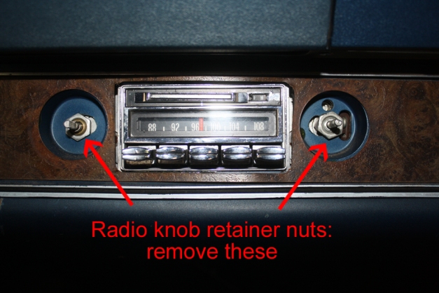 Radio dial retainer nuts, 1970 Cutlass Supreme.